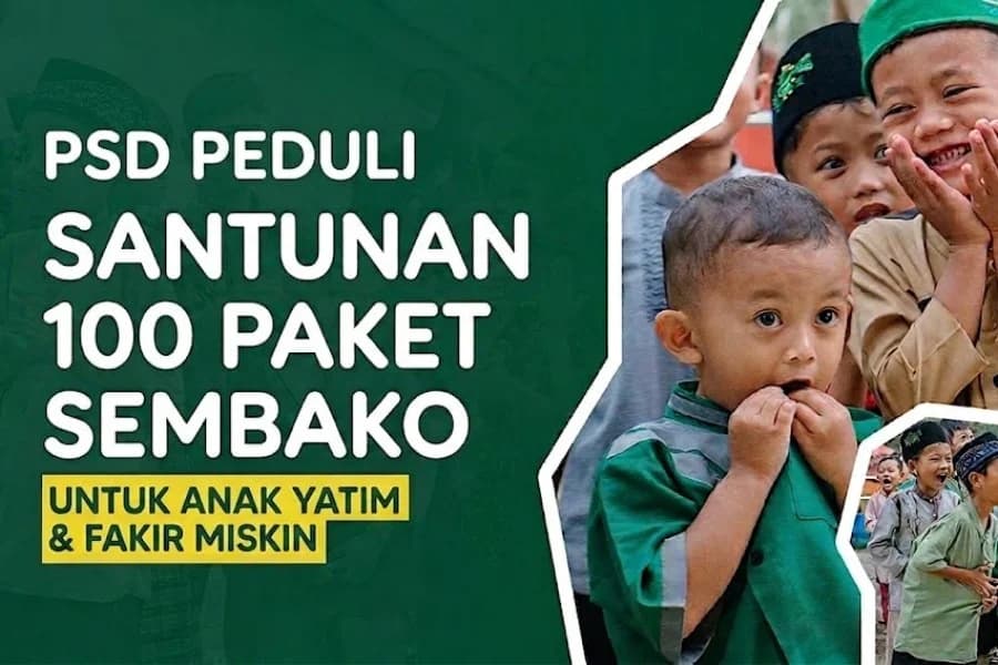 Santunan 100 Paket Sembako untuk Anak Yatim & Fakir Miskin